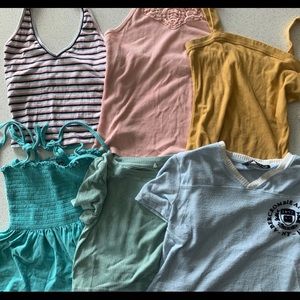 Colorful trendy tops